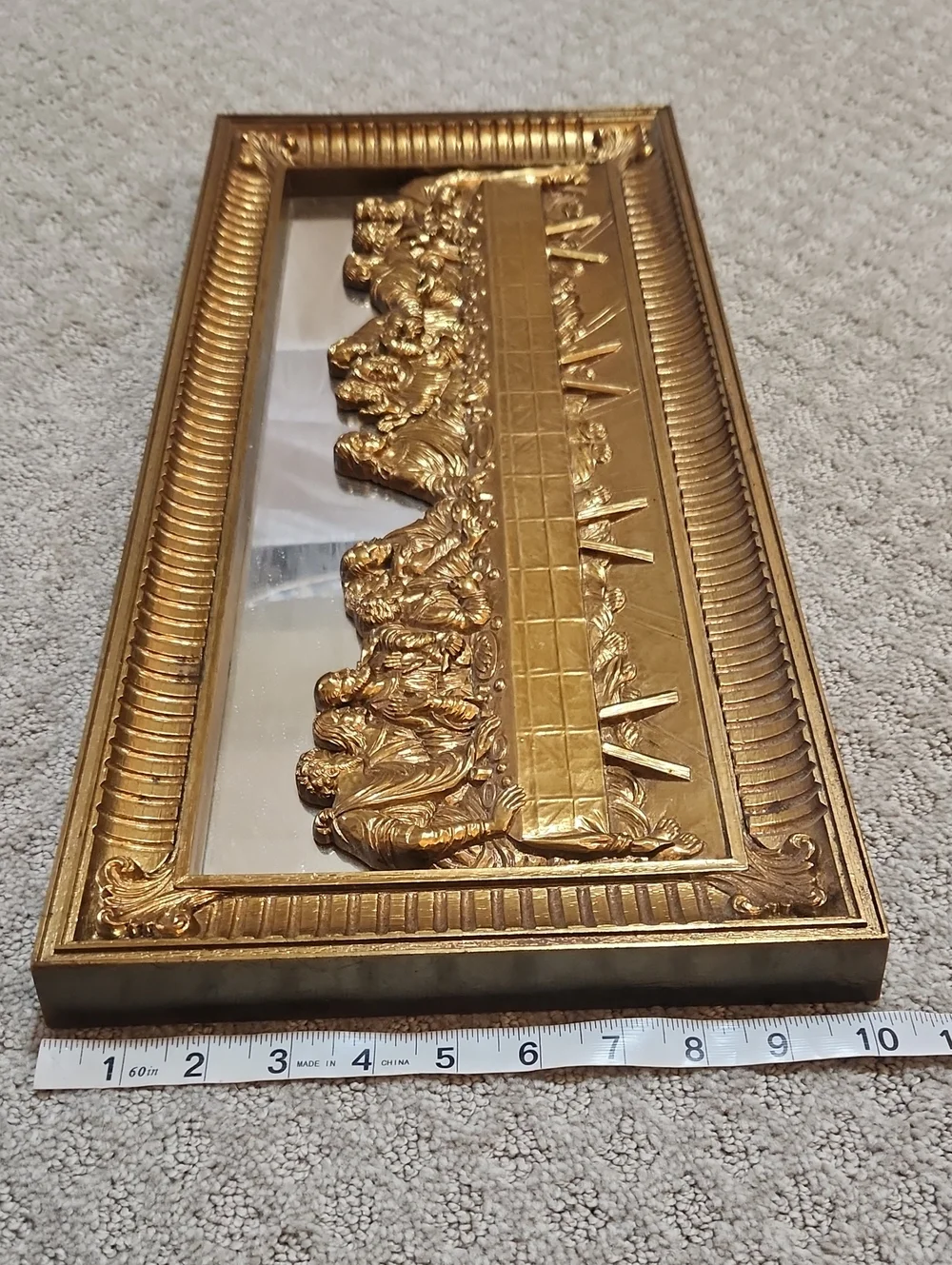 Homeco Vintage Gold Last Supper Wall Plaque Jesus & His Disciples Apostles
